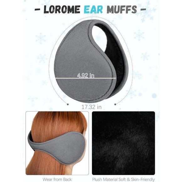 Women’s Black Knit Beanie Hat, Gloves, Scarf & Ear Warmer Set - Winter - Picture 5 of 7